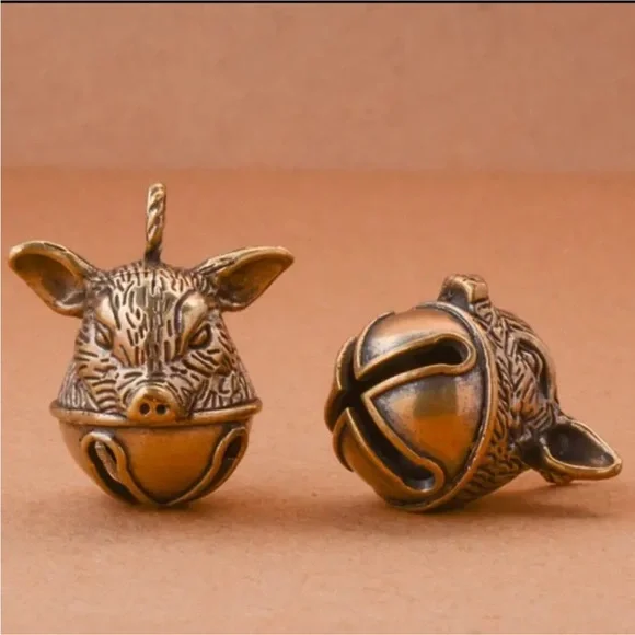 Solid Brass PIG Bell - Picture 5 of 7